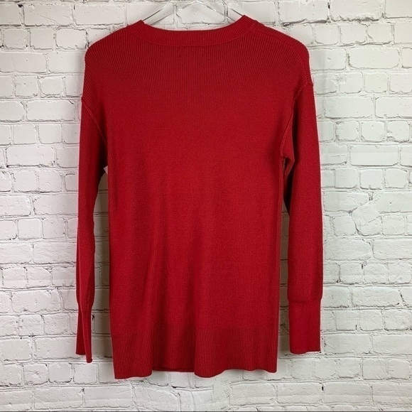 CASLON Red Crewneck Sweater Size XS - Picture 2 of 6